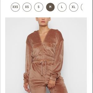SKIMS VELOUR HOODIE/PANT/TOP SET